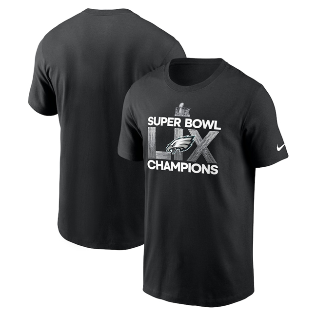 Men's Black Philadelphia Eagles Super Bowl LIX Champions Supplemental T-Shirt